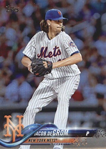 2018 Бейзболна картичка Topps Series 2 555 Джейкоба Дегрома Ню Йорк Метс - GOTBASEBALLCARDS