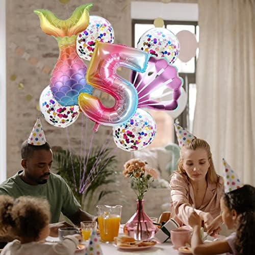 Големи балони на рожден ден на 5 години, украса за рожден ден, украса за честването на 5-тия ден от раждането на децата, украса за детски рожден ден, гигантски балон от