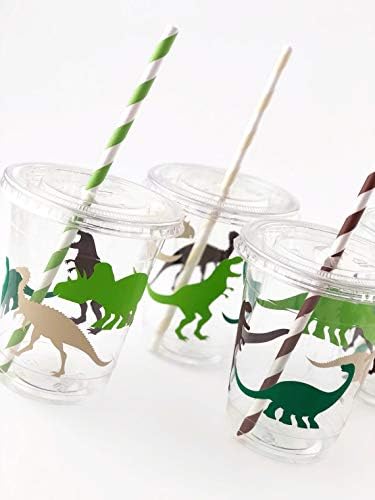 Чаша с динозаври - Комплект от 12 консумативи за рождения Ден на Динозавъра, за детски партита