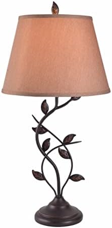 Настолна лампа Kenroy Home 32239ORB Ashlen с Бронзов покритие, Настъргани с маслени Бои, в селски стил, Височина 31 инча, Ширина 15 см и Дълбочина 15 см