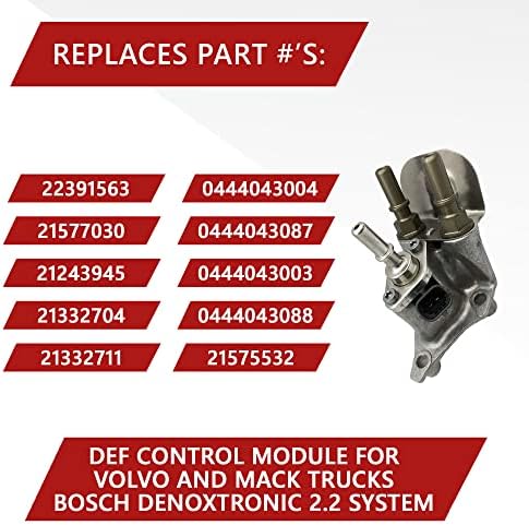 Опаковка Motiv8 DEF - За D13 VNL Volvo и Камион Мак 22391563, 21577030 и 21243945 / Опаковка, съвместими със системата на BOSCH Denoxtronic 2.2 0444043087