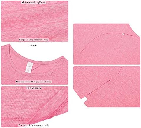 Тениски за тренировки icyzone с отворен гръб - Тениски за йога, Скъсяване на върховете за активни тренировки за жени (опаковка от 2 броя)