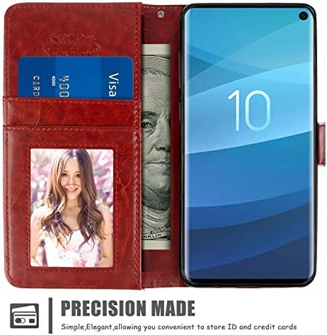 Чанта-портфейл YaoLang Samsung Galaxy S10e, Ловец на Сънища с Вълк, една Чанта-портфейл от Изкуствена кожа, Калъф за телефон с Магнитен Държач за Samsung Galaxy Lite S10