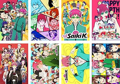 FULFILWIN The Disastrous Life Of Saiki K Плакати с Японския аниме, Артистични щампи за Домашен интериор на Стените, Декоративни постер за Украса на детска спални, 11,5 инча x 16,5 инча, ко?