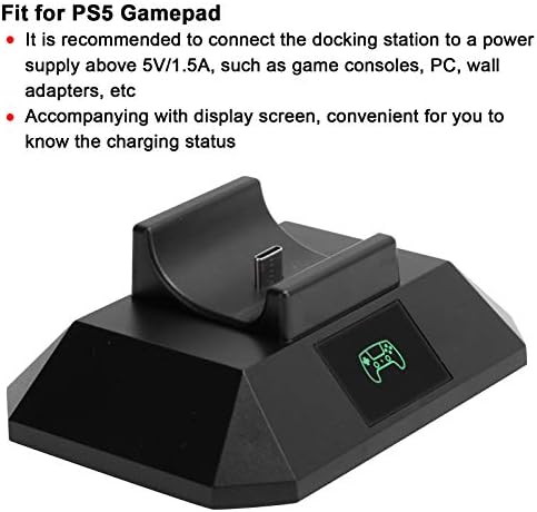 Поставка за зареждане на контролера за геймпада Ps5, Преносима Стойка за зареждане с екран на дисплея, Зарядно устройство За зареждане, Поставка за зарядно устройство, Намалява пространството