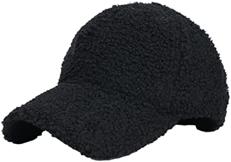 Летни Улични Плюшени черни шапки за фитнес за мъже, Спортни Шапки, Топло Пътна регулируема бейзболна шапка От Изкуствена Овча Вълна За Мъже И Жени