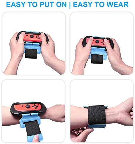 FYOUNG 2 Комплекта каишка на китката, за да Just Dance 2023 Switch, Регулируема лента, съвместима с Nintendo Switch /изходи OLED за танцови игри и за Zumba Burn It Up за контролер Joycon, за деца и възрастни