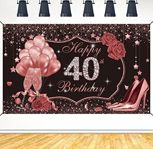 Украса Ufocusmi на 50-ия Рожден Ден на жените, на Фона от Розово Злато с 50-годишнината, Банер, Поздрави с 50-Годишнината, Аксесоари за Партита, за Фон за Снимки на Петдесет, Рождени дни 6x3,6 фута