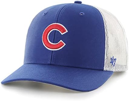 Мъжка бейзболна шапка на шофьор на камион възстановяване на предишното положение на контролирани размер '47 MLB (Chicago Cubs - кралско синьо), Един размер