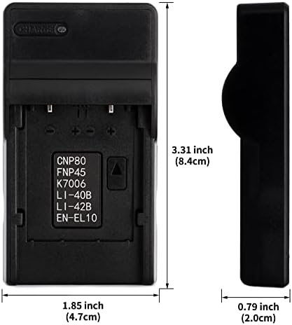 EN-EL10 USB Зарядно устройство за Nikon Coolpix S200, S203, S210, S220, S230, S3000, S4000, S500, S510, S5100, S520, S570, S60, S600, S700, S80 Камера и още много други