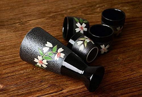 Японски Керамичен Комплект Чаши за Саке, Определени за саке е Традиционна Керамична Чаша с ръчно рисувани, Комплект чаши за саке - № 03