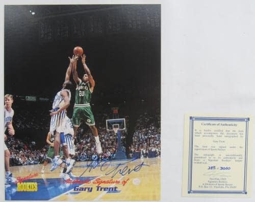 Гари Трент Подписа Автограф 1995 Баскетболно карта Начинаещи 8x10 с автограф / - Снимки на НБА С автограф