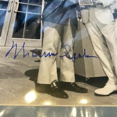Уорън Спан Подписа Тъпа снимка с Автограф За Влизане В Залата на Славата на - Снимки на MLB с автограф