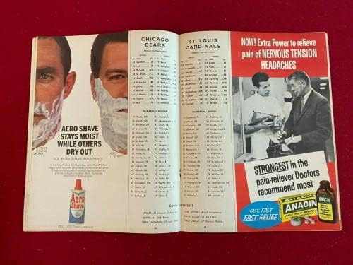 1965, Дик Буткус, с автограф (JSA), програма Мечки година новак (Рядкост) - Списания NFL с автограф