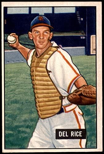 1951 Боуман # 156 Дел Райс Сейнт Луис Кардиналс (Бейзболна картичка) БИВШ Кардиналс