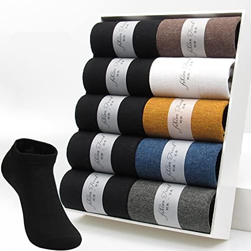 XWWDP Разпродажба на Летни мъжки чорапи, 10 двойки, Мъжки Дишащи къси чорапи, намаляване на фините, черен (Цвят: A, Размер: 39-45)