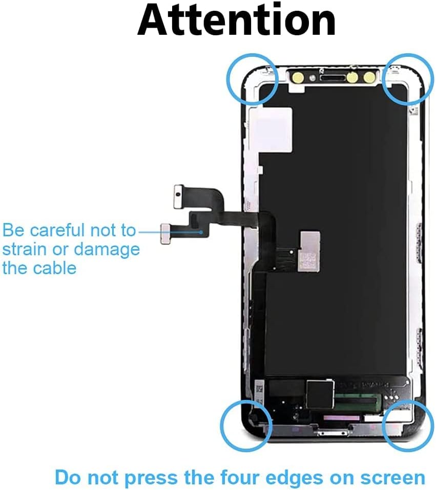 Подмяна на екрана YOXINTA за iPhone X Сензорен LCD-дисплей, Дигитайзер за iPhone X Рамка при Събирането На Инструмент за ремонт и Самозалепващи се ленти, Съвместими с модела на A