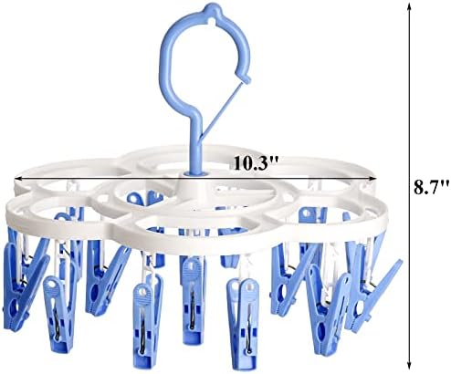 Okllen 6 Опаковки Закачалки за сушене на дрехи с 16 скоби, защита от вятър и капки, Закачалки за дрехи, Пластмасови Подвесная сушилня за бельо, Сутиени, чорапи, детски дре