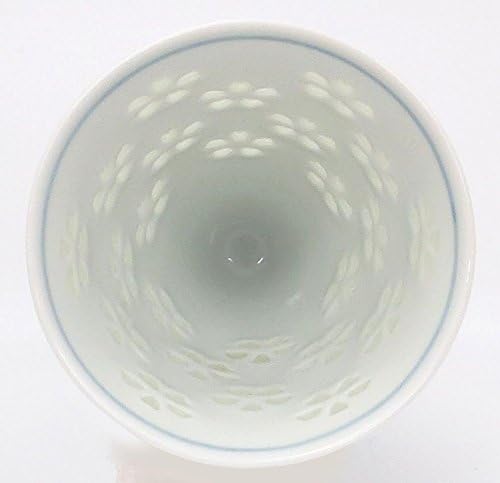 Чаша на ечемичени вино Hasami Фаянс 06115 Tanshin Kiln, Изпълнен с Хрустальным цвете, Малка (с Подарък кутия)