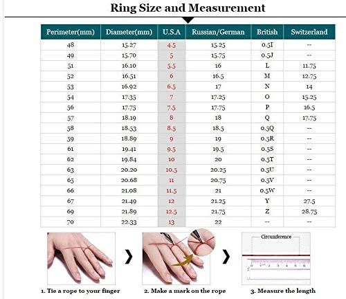 Aura Бижута, модни дамски обувки, годежен пръстен от сребро 925 проба, розово-бяло сапфирен пръстен, пръстен размер за сделки 6-10 (9)