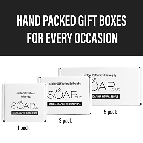 Подаръчен комплект с лавандулово сапун Soap Клуб за жените - Кутия за собственоръчно сапун - Подаръчен комплект веганского сапун за лице и тяло - Всяка подарък кутия за сапун за баня - идеалният подарък за Деня на майката,