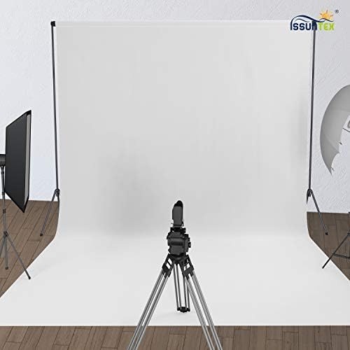 Муслиновый Фон ISSUNTEX размер 10X20 фута, фотографско студио, Сгъваем екран с Висока плътност за запис на Видео и телевизия-Бял