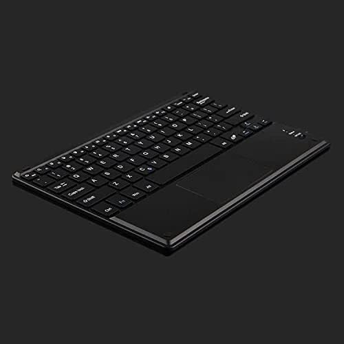 Клавиатура BoxWave е Съвместим с Нас EC55 (Клавиатура от BoxWave) - Bluetooth клавиатура SlimKeys с трекпадом, Преносима клавиатура с трекпадом за Zebra EC55 - Черно jet black