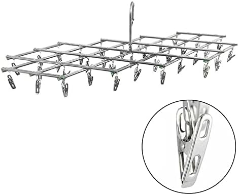 FSYSM 16/35 Скоби Закачалка за дрехи, Сгъваема Сушилня за чорапи Сгъваема Закачалка За сушене на Дрехи Закачалка за бельо Титуляр за чорапи (Цвят: B Размер: 53 * 7 * 7 см)