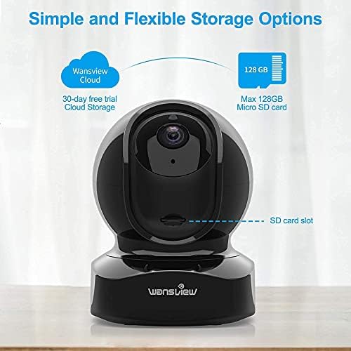 wansview 1080P Канче и Наклона на Външната и вътрешната WiFi Домашно охранителна камера