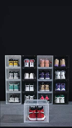 LXZDCT Штабелируемая Кутия за съхранение на обувки, Органайзер за обувки за маратонки, подходящи за мъже/жени (Бял)