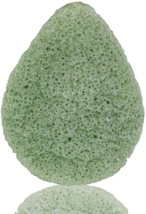 Мека отшелушивающая гъба със зелен чай -Изработени от растения Ракия - Елиминира токсините, стимулира, изглажда кожата - Подходящ за вегани, брой 1000.0