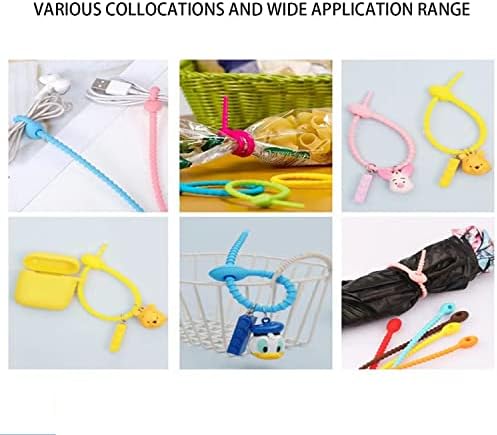 За многократна употреба многоцветни силиконови превръзки Qishing с цип, Трайни кабелни превръзки, кабелни ленти, хляб на пода, каучук обрат-замазка, универсална силиконова замазка, силиконови кабели, вътрешни замазки-змия,