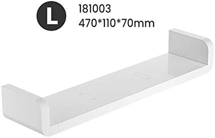 CYOYO Рафтове За съхранение, полици За Баня, Кухненски Стойка За Боклук С Подправки Душ-Часова Шампоан За Вана Душ-Часова Самозалепващи Стенни Бяла-L