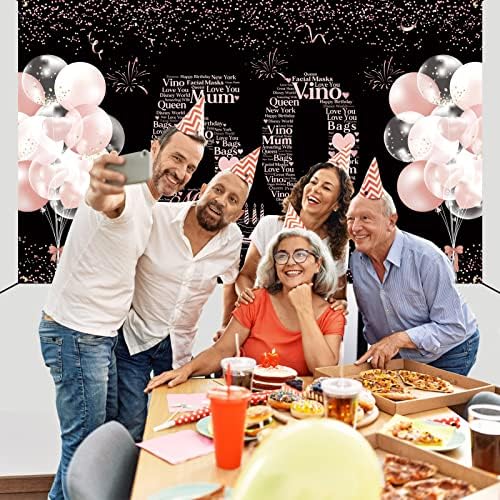 Roetyce Украса с 50-годишнината на жените, на Фона на Банер с Надпис от Розово злато на 50-та годишнина, Подаръци за Рожден Ден на мама на 50-годишнината на родителите си, за да проверите за Заснемането в Деня на Раждането