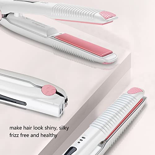 Безжична Изправяне на Коса, Преносима Керамични Гума за коса с мощност 25 W USB за Всички Типове Коса