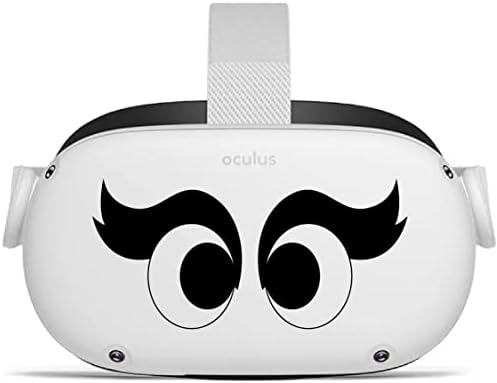 Етикети Seemy Oculus Quest 2 - Кожа виртуална слушалки Oculus Quest 2 - Винил за очи с удоволствие мультяшными аниме-очи - Винил за очите, без фон - Устойчиви на петна етикети за очи - Лесни за инсталиране етикети Oculus