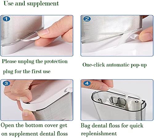 Конец за зъби Избира Бял Опаковка Хигиена и ред, Всплывающая кутия за зъбни конци В 1 кутия 88 вкус на зъбни конци (2 бр.)
