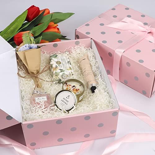 Голяма подарък кутия Rempry 12x9x4 Инча, 18 x, Розова кутия за Подарък кутия за грах с Капаци, Картонени Кутии Подарък за Подаръци на Жените, за Рожден Ден, Парти, Сватба, Коледа, Бала