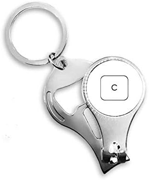 Символ на клавиатурата C Арт Деко Подарък Мода Ножица За Нокти Халка Ключодържател Отварачка За Бутилки Машина За Рязане