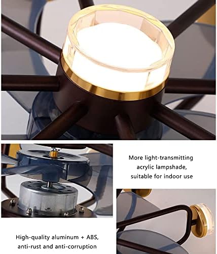 USMJQVZ Скандинавски Кухи led Тавана лампа с вентилатор, монтиран на Тавана Вентилаторните Тела, Съвременно Вентиляторное Осветление за Хол, Трапезария, Спалня, офис, 3000-5500 До,