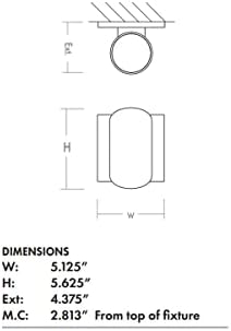 LUZAIRE DESIGN Кислород 3-733-16 Calibre Collection Двухсветодио дный тият Led Лампа за външен монтаж на стена | 3000 До | Матово Алуминиево покритие | Модерен, Лампа /