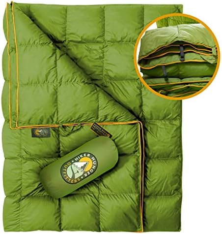 Hiker Hunger Outfitters, Много Голям туристически одеяло с двойна изолация, лесно упаковываемое, водонепроницаемое, трайно, лесно и топло, най-добре е идеален за пешеходни раз
