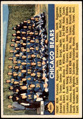 1956 Topps # 119 Мечките Екип Chicago Bears (Футболна карта) БИВШИ мечки