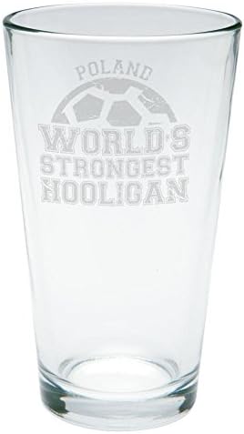 Световната купа Old Glory най-силният грубиян на Света, Полша Пинтовый чаша с Надпис от Прозрачно Стъкло Стандартен размер