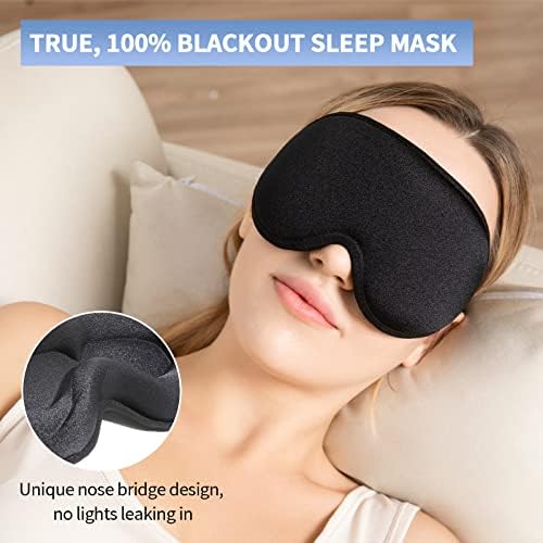 Маска за очи за Сън, Светозащитные Маска за Сън, за жени и мъже, 3D Защитна Маска за сън със завързани очи, Супер Мека Козирка за очи с Регулируема каишка за Медитация,