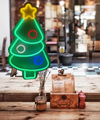 Коледно Дърво, Неонови Надписи за Коледен Декор на Стените, Led Коледно Дърво, Неонова Светлинна Знак за Коледно парти, Бар, Дома, Интериор на Спалня