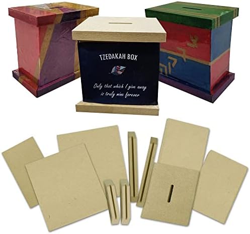 jewFadz Украсете Своя Собствена Традиционна кутия за събиране на Цдаки, Традиционна еврейската кутия за благотворителност на Seder, Ханука и Шабат е най-Добрият подарък