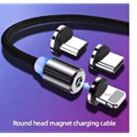 Внос на кабели Магнитен USB кабел 3-в-1 (черен, 2 метра)