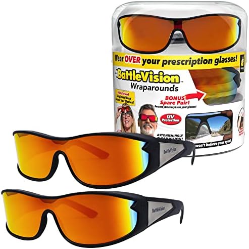 Слънчеви очила BattleVision с поляризация с висока разделителна способност, както се вижда по телевизията, се поставят на върха точки, рецепта, рецепта за четене, по-ясна