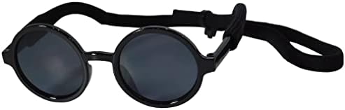 G001 Подпори за Костюм за Домашен любимец Куче Кръгли Слънчеви Очила от Средни породи 20-40 фунта (черен)